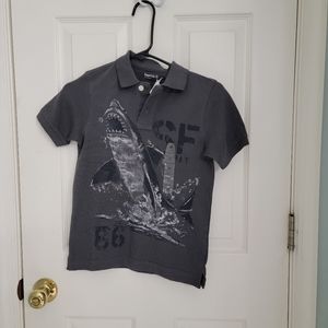Boys Gap Size 5-6 SF gray Bay collared shirt